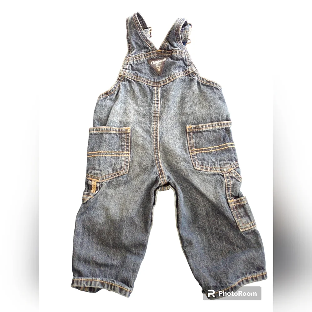 Vintage Oshkosh B'Gosh Denim‎ Overalls Vestbak Size 6 Months Casual